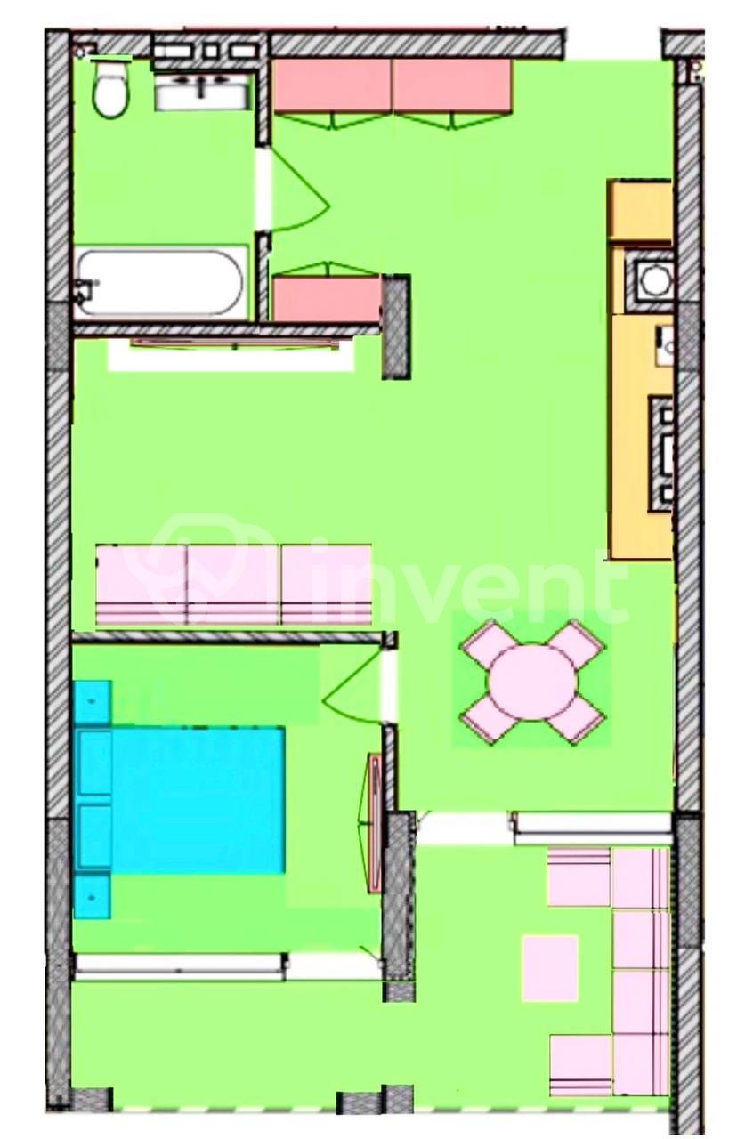 2-комнатная квартира, 60.0 м²