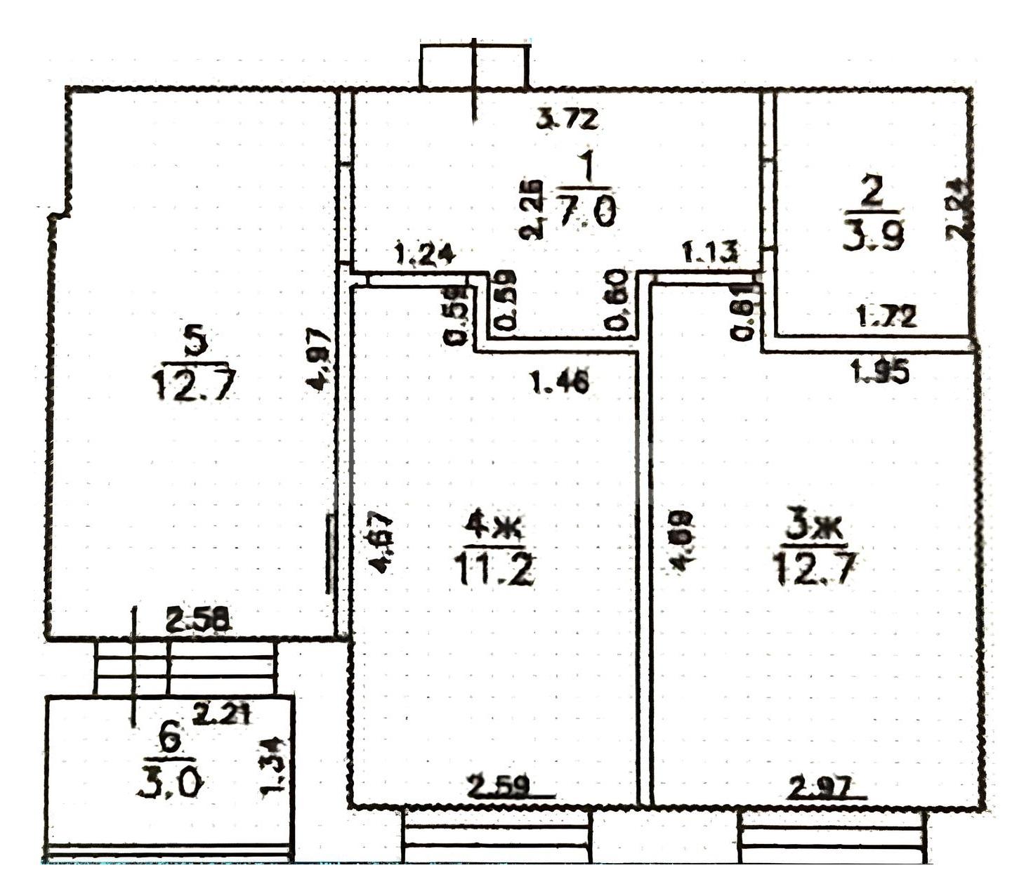 2-комнатная квартира, 50.5 м²