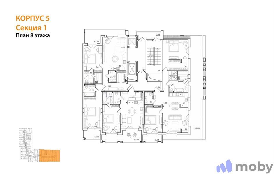2-комнатная квартира, 151.8 м²