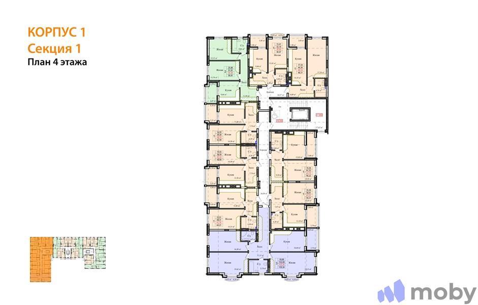 3-комнатная квартира, 102.5 м²