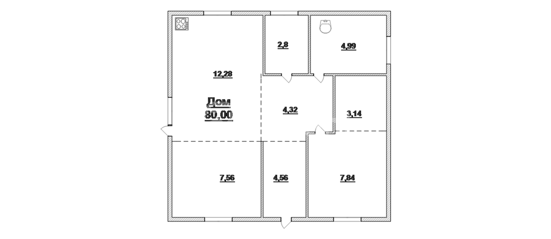 1-комн. дом, 80 м² - Агентство недвижимости Invent