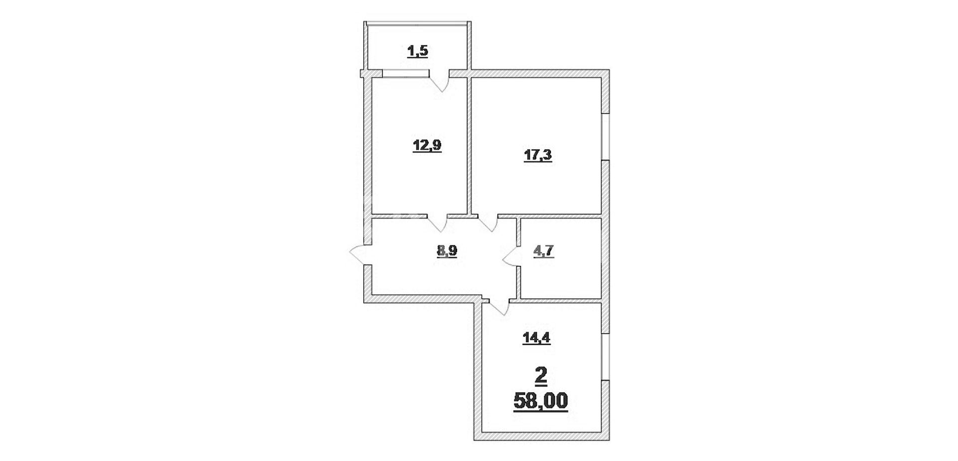 2-комн. квартира, 58 м² - Агентство недвижимости Invent