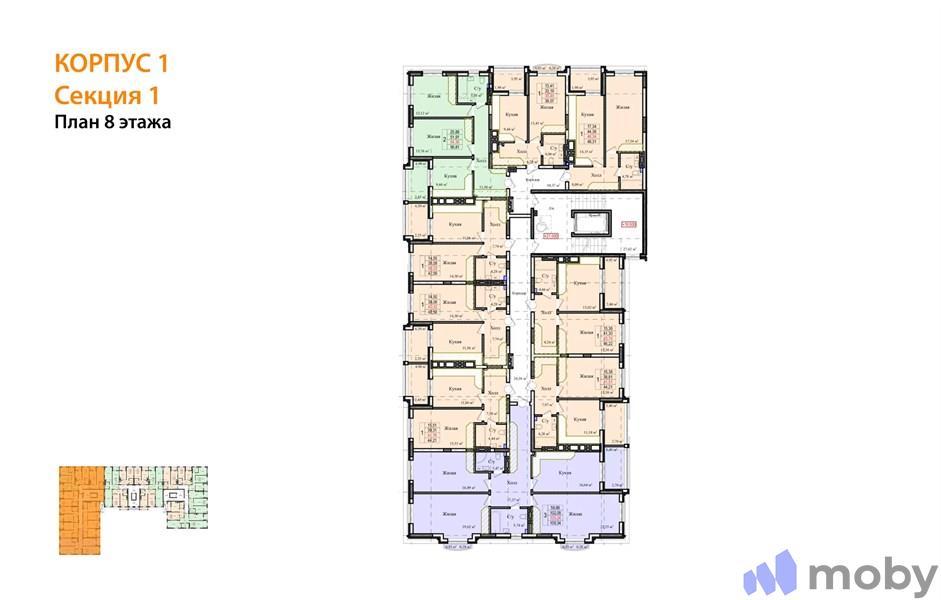 3-комнатная квартира, 102.1 м²