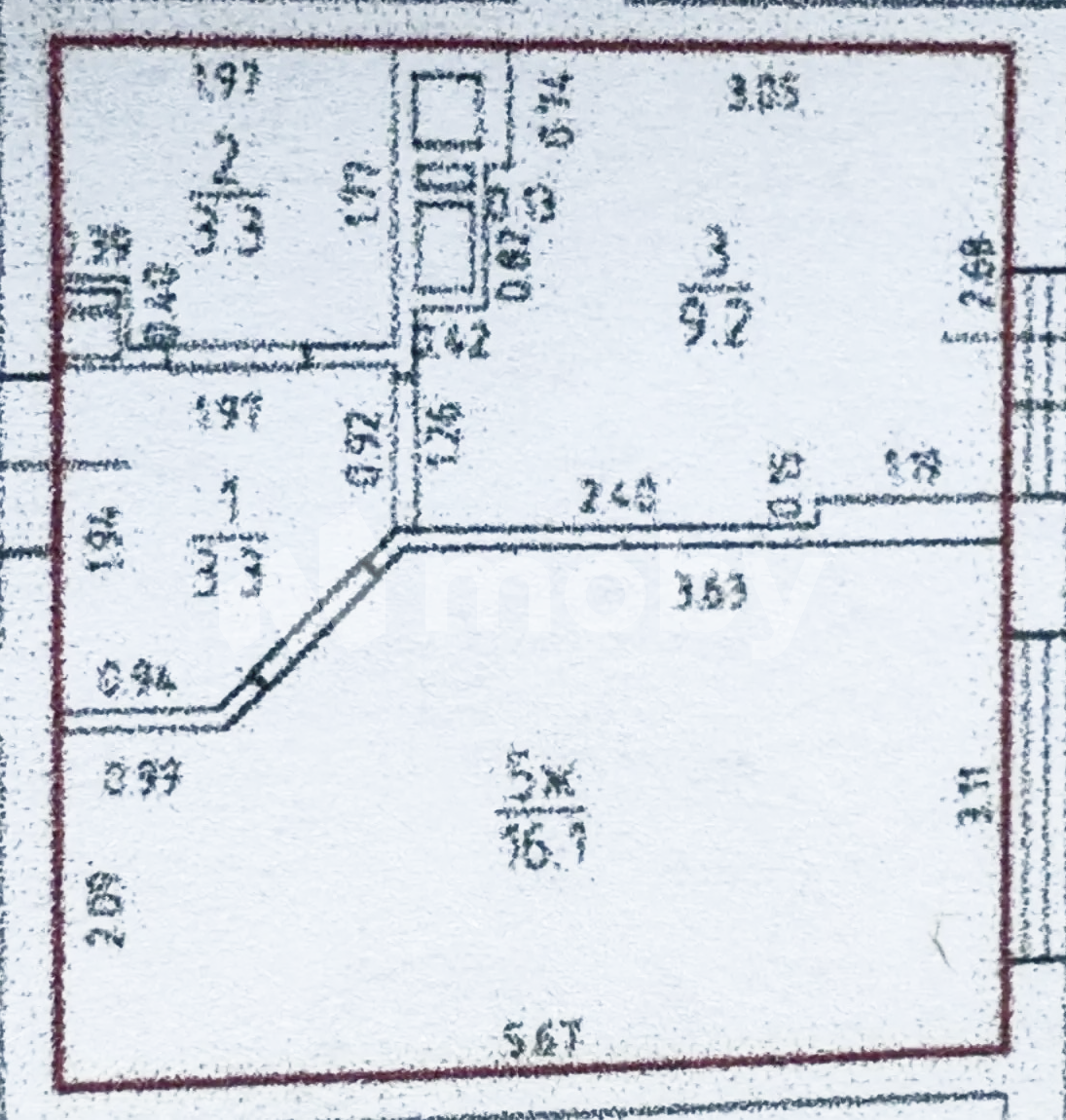 1-комнатная квартира, 33.0 м²